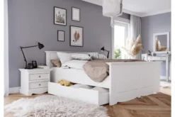 Arrediorg Cassettone per letto shabby chic pino massello