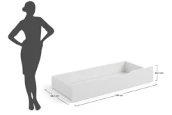 Arrediorg Cassettone per letto shabby chic pino massello