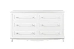 Arrediorg Cassettone provenzale 6 cassetti legno bianco PRINCESS 836-6A