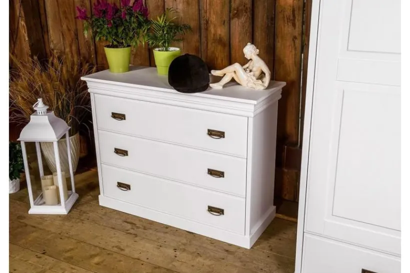 Arrediorg Comò in legno massello di pino shabby chic toscano