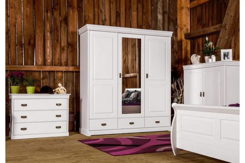 Arrediorg Comò in legno massello di pino shabby chic toscano