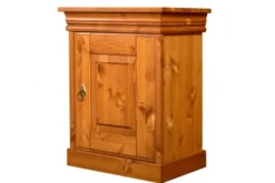 Arrediorg Comodino legno massello di pino color toscano shabby