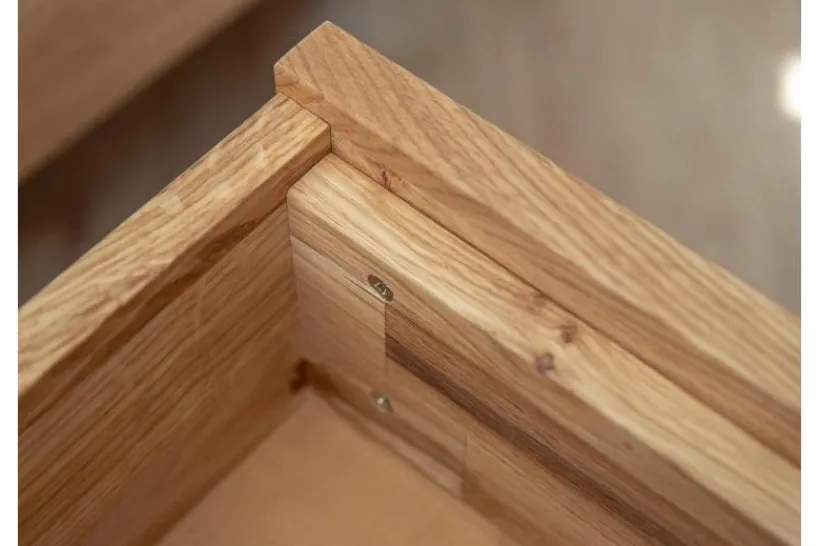 Arrediorg Comodino moderno in rovere massello naturale oliato