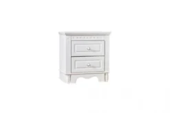 Arrediorg Comodino provenzale bianco con cassetti Princess 805