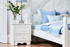 Arrediorg Comodino provenzale bianco con cassetti Princess 805