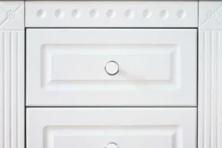 Arrediorg Comodino provenzale bianco con cassetti Princess 805