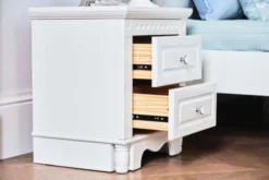 Arrediorg Comodino provenzale bianco con cassetti Princess 805