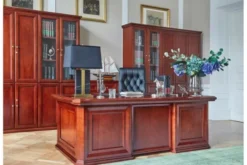 Arrediorg Completo ufficio PRESTIGE B710 con scrivania 220 cm e parete librerie lungo 520 cm