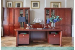 Arrediorg Completo ufficio PRESTIGE B710 con scrivania 220 cm e parete librerie lungo 520 cm