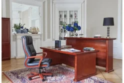 Arrediorg Completo ufficio PRESTIGE B810 con scrivania angolare 280 cm, librerie 200 cm, poltrona direzionale
