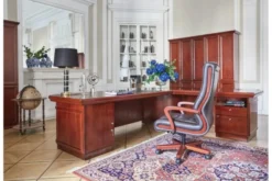 Arrediorg Completo ufficio PRESTIGE B810 con scrivania angolare 280 cm, librerie 200 cm, poltrona direzionale