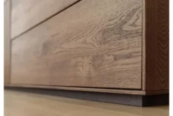 Arrediorg Credenza moderna alta in rovere massello con LED