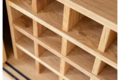 Arrediorg Credenza moderna in massello con portabottiglie