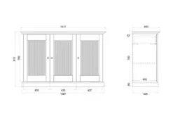 Arrediorg Credenza pino massello shabby classico Rosella