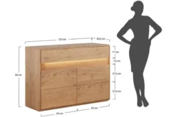 Arrediorg Credenzina 2 ante moderna in legno massello naturale