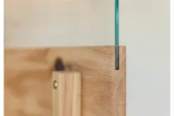Arrediorg Cristalliera alta 1 anta apertura sinistra in legno naturale massello moderna