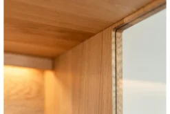 Arrediorg Cristalliera alta 1 anta apertura sinistra in legno naturale massello moderna
