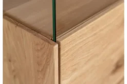 Arrediorg Cristalliera alta 1 anta apertura sinistra in legno naturale massello moderna