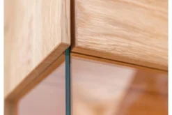 Arrediorg Cristalliera alta 1 anta apertura sinistra in legno naturale massello moderna
