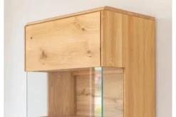 Arrediorg Cristalliera alta 1 anta apertura sinistra in legno naturale massello moderna