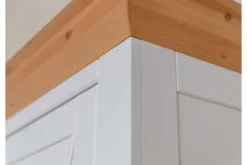 Arrediorg Guardaroba da ingresso pino massello bianco e naturale shabby country