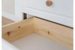 Arrediorg Guardaroba da ingresso pino massello bianco e naturale shabby country