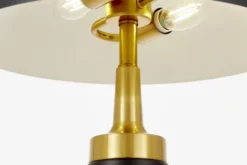 Arrediorg Lampada a fungo da tavolo nera e ottone FULTON