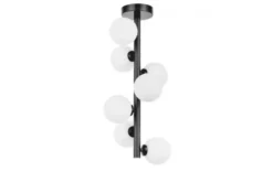 Arrediorg Lampada a sfere bianche nera 7 punti luce PETRICA W7