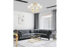 Arrediorg Lampada a soffitto dorata 6 punti luce MANHATTAN W6