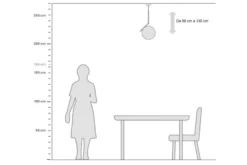 Arrediorg Lampada a sospensione di design a sfera in vetro bianco SORENTO D20