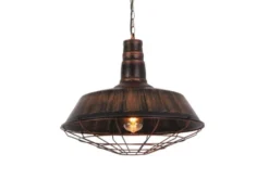 Arrediorg Lampada a sospensione in stile industriale vintage ARIGIO D35 ottone antico con