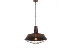 Arrediorg Lampada a sospensione in stile industriale vintage ARIGIO D35 ottone antico con
