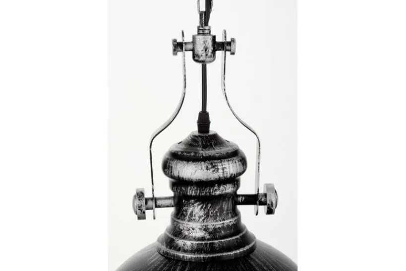 Arrediorg Lampada a sospensione in stile industriale vintage ELIGIO W1 argento antico con