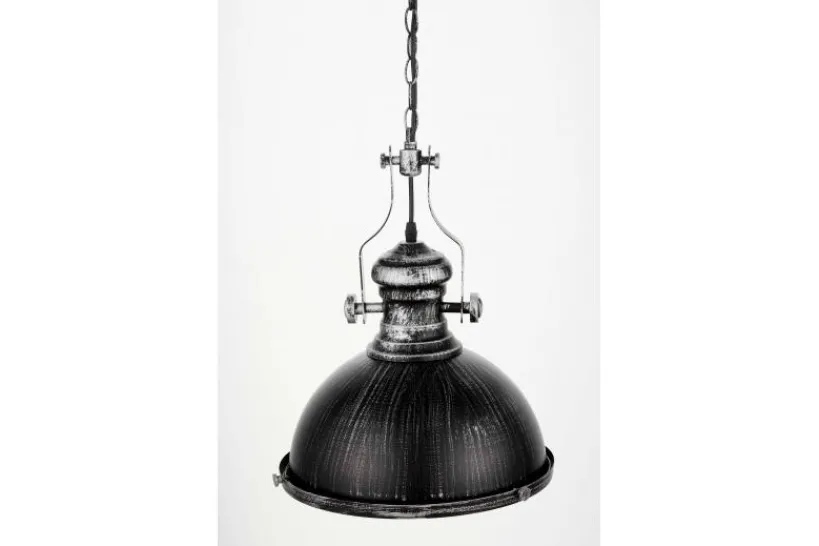 Arrediorg Lampada a sospensione in stile industriale vintage ELIGIO W1 argento antico con