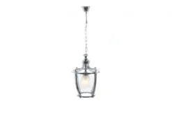 Arrediorg Lampada a sospensione in stile industriale vintage di metallo cromato BROOKLYN W1