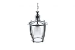 Arrediorg Lampada a sospensione in stile industriale vintage di metallo cromato BROOKLYN W1