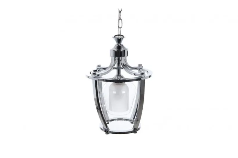 Arrediorg Lampada a sospensione in stile industriale vintage di metallo cromato BROOKLYN W1
