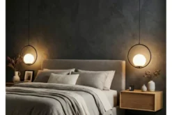 Arrediorg LAMPADA A SOSPENSIONE MODERNA NERA VERO 1A