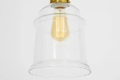 Arrediorg Lampada a sospensione moderna con bicchiere trasparente MOLETTI D20