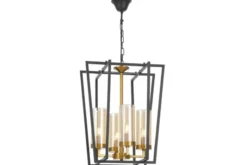 Arrediorg LAMPADA A SOSPENSIONE MODERNA E ORO ARES W4