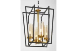Arrediorg LAMPADA A SOSPENSIONE MODERNA E ORO ARES W4