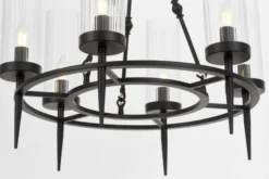 Arrediorg LAMPADA A SOSPENSIONE MODERNA NERA MORATTI W6