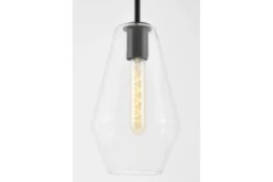 Arrediorg LAMPADA A SOSPENSIONE MODERNA NERA SHARD W1