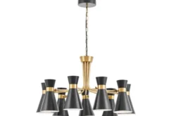 Arrediorg LAMPADA A SOSPENSIONE MODERNA E ORO SENA W9