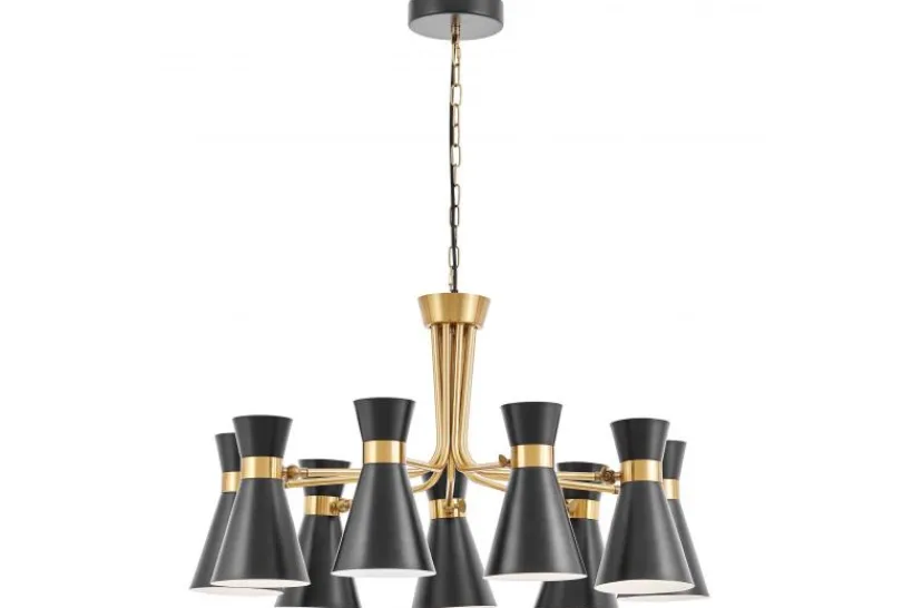 Arrediorg LAMPADA A SOSPENSIONE MODERNA E ORO SENA W9