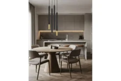 Arrediorg LAMPADA A SOSPENSIONE MODERNA TUBO E ORO SLIM W1