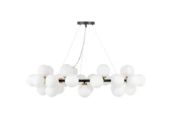 Arrediorg LAMPADA A SOSPENSIONE MODERNA NERA E OTTONE MARSIADA W40