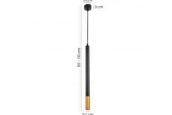 Arrediorg LAMPADA A SOSPENSIONE MODERNA TUBO E OTTONE SLIM W1