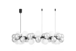 Arrediorg LAMPADA A SOSPENSIONE MODERNA NERA SAONA W60