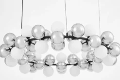 Arrediorg LAMPADA A SOSPENSIONE MODERNA NERA SAONA W60